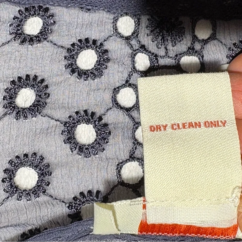 Sundance silk sheer whimsical blouse womans XS blue/gray romantic fairy ethereal - Picture 5 of 7